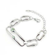 Pulsera eslabones con olivina